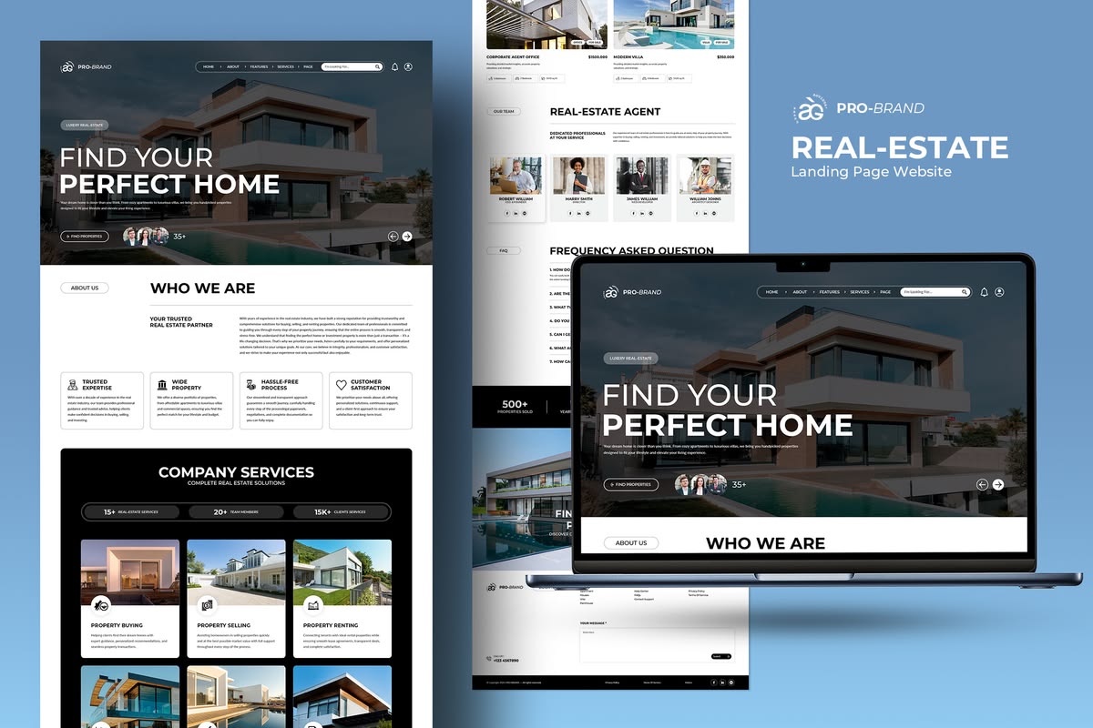 Website design for realestate agents