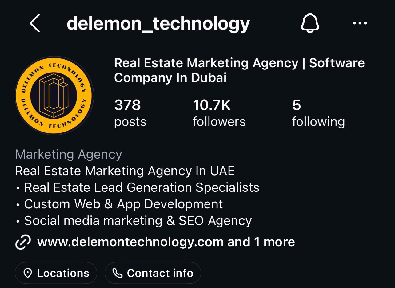 Real estate social media marketing results for a UAE property business